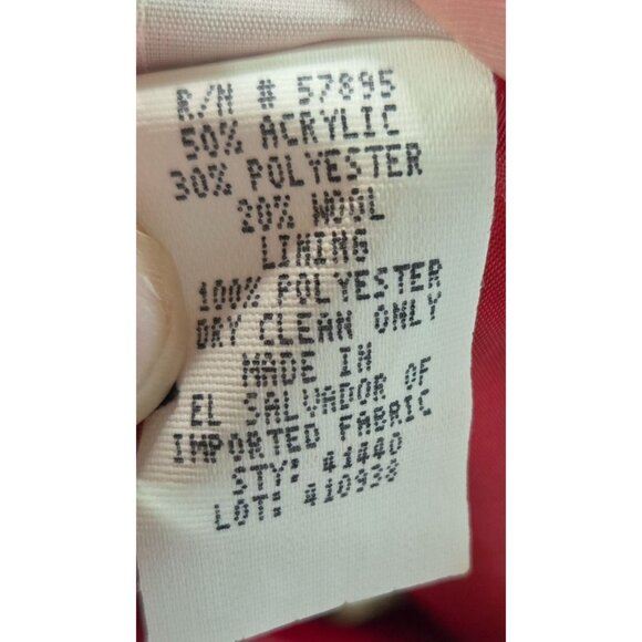 Vintage Red & Black Plaid Wool Blend Maxi Skirt Fringe Hem Preppy Librarian Offi - Picture 9 of 10